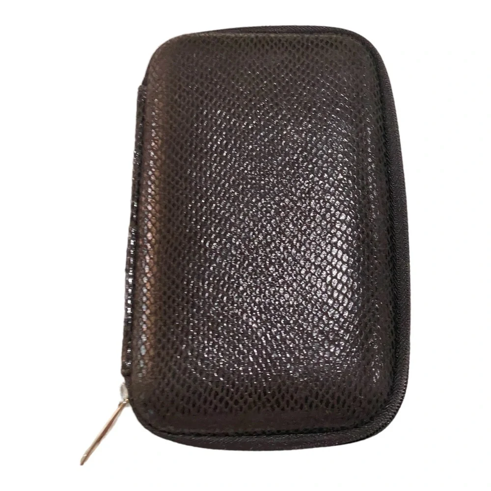 New! Laura Mercier Hard Shell Travel Brush Case FAUX SNAKE SKIN